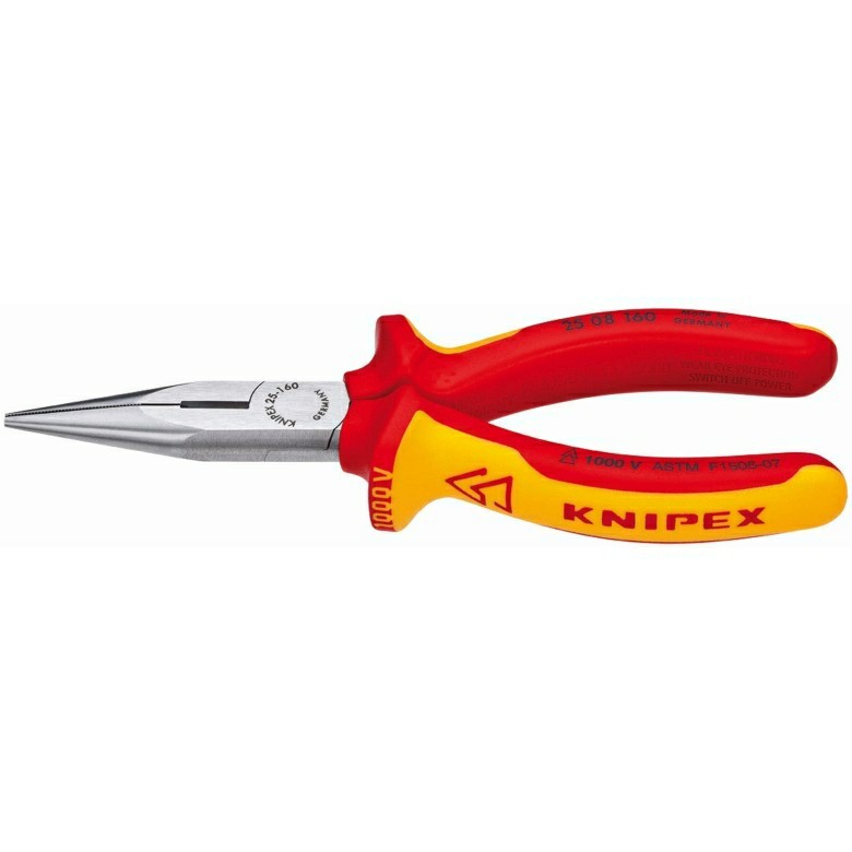 25 08 160 Sba 6 1/4″ Long Nose Pliers With Cutter-1000V Insulated Hand Tools