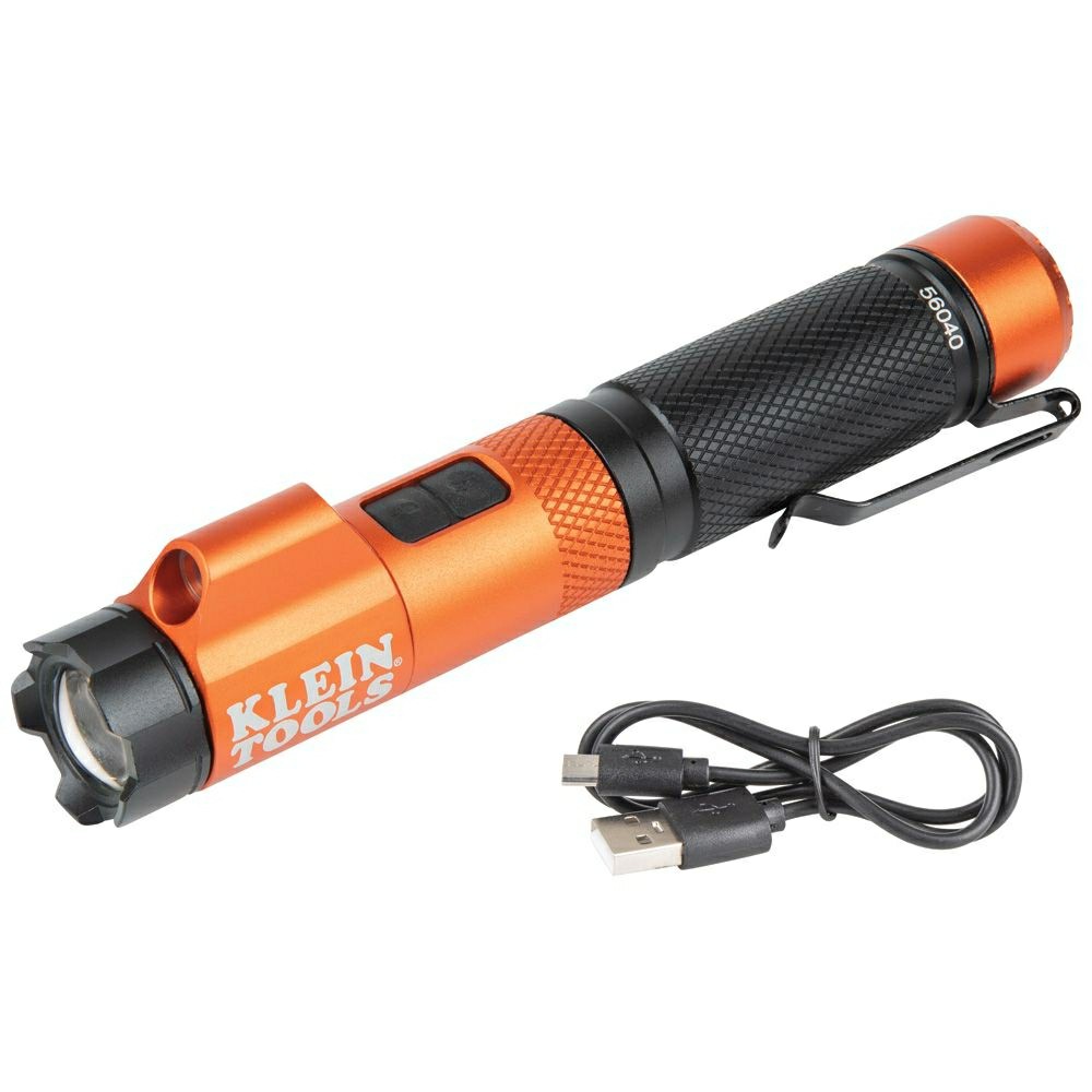 56040 Rechargeable Focus Flashlight With Laser Hand Tools