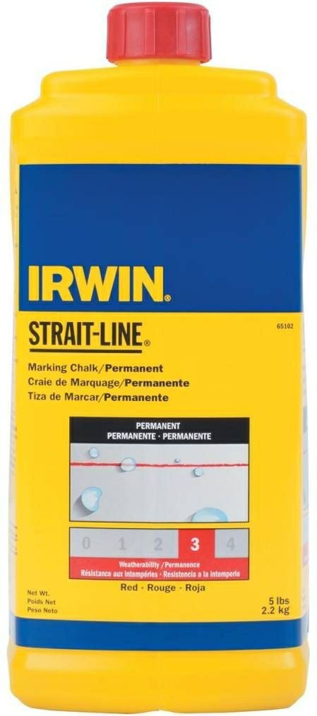 65102 Strait-Line Red Permanent Marking Chalk 5-Lb. Hand Tools