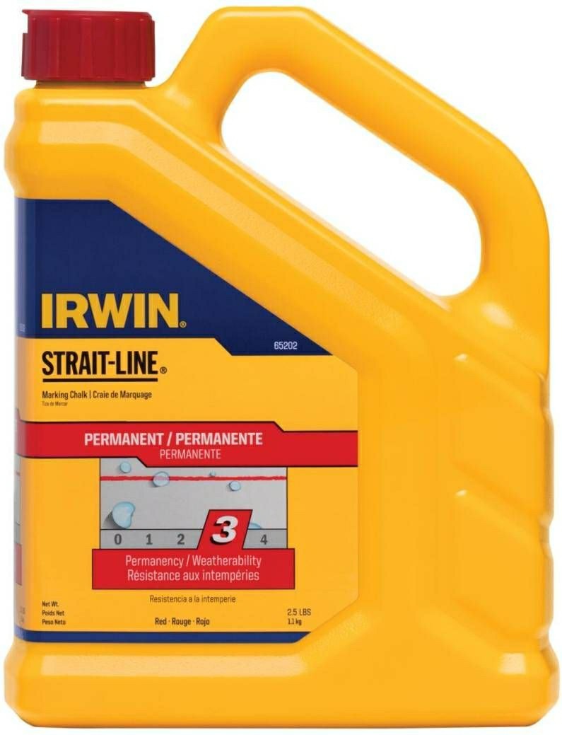 65202 Strait-Line Red Permanent Marking Chalk 2.5-Lb Red Hand Tools