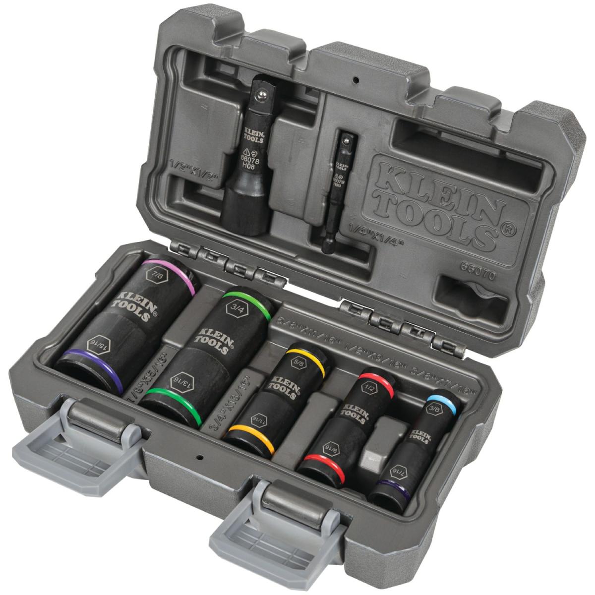 66070 7-Piece Sae Flip Impact Socket Set Hand Tools