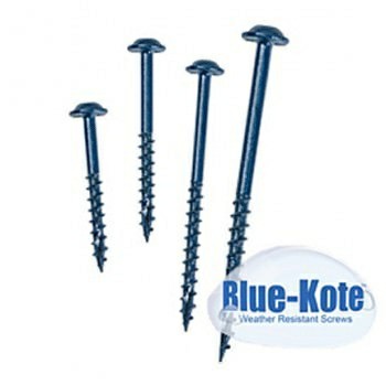 #8 X 2-1/2″ Coarse Blue Kote Pocket Hole Screws, 250-Pack Fastening