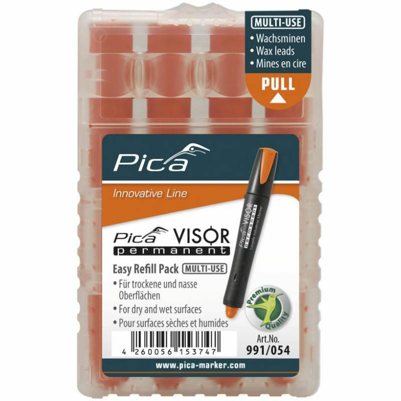 991/054 Visor Luminescent Permanent Marker Refill, Fluo-Orange (4-Pack) Hand Tools