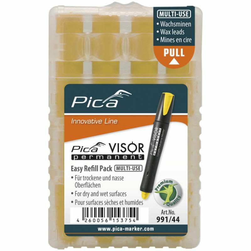 991/44 Visor Luminescent Permanent Marker Refill, Yellow (4-Pack) Hand Tools