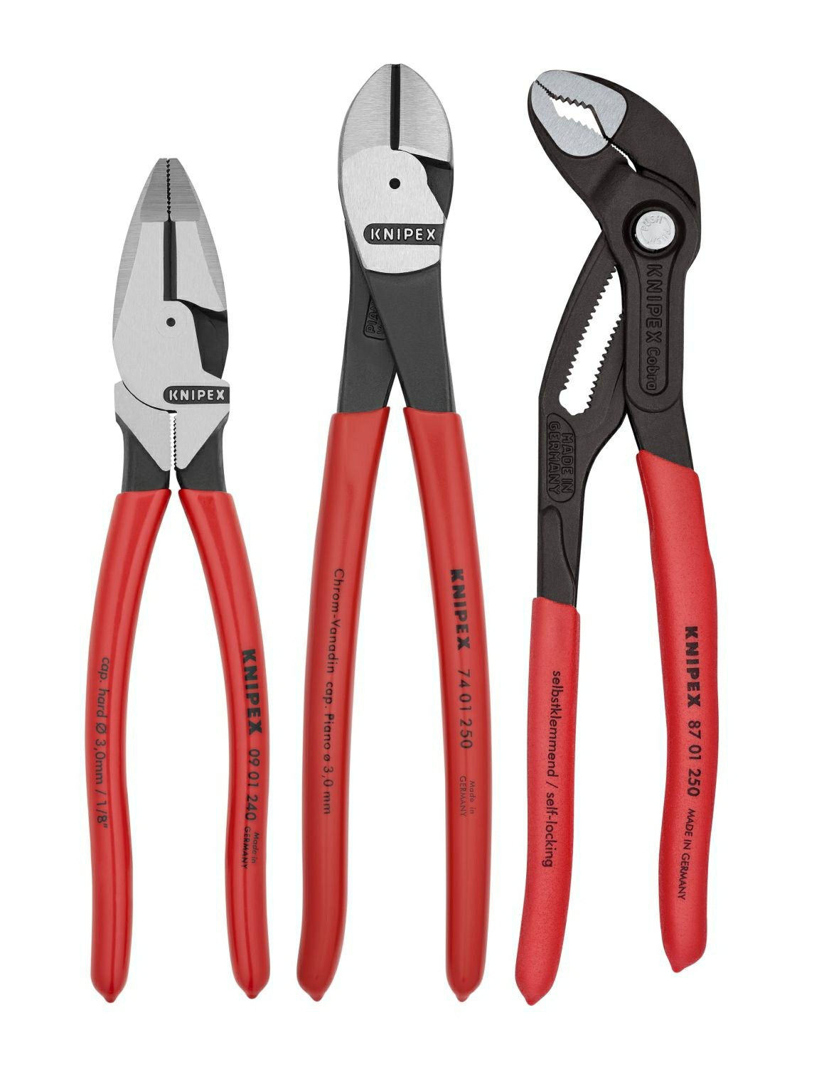 9K 00 80 157 Us 3-Piece Pro Pliers Set Hand Tools