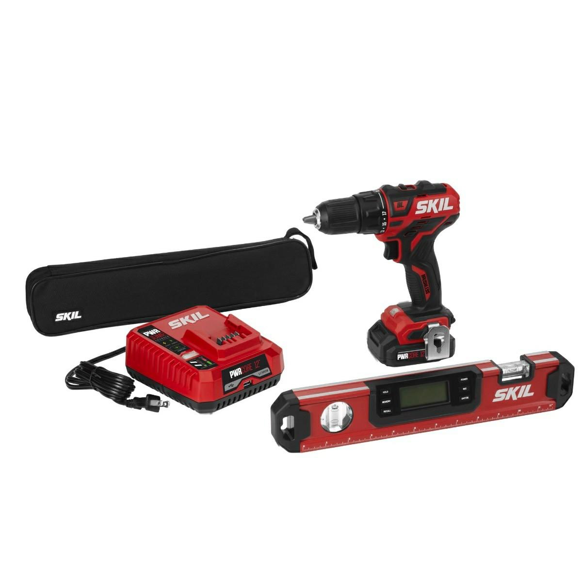 Cb737601 Pwr Core 12 Brushless 12V 1/2 In. Drill Driver & 12 In. Digital Level Kit Combo Kits