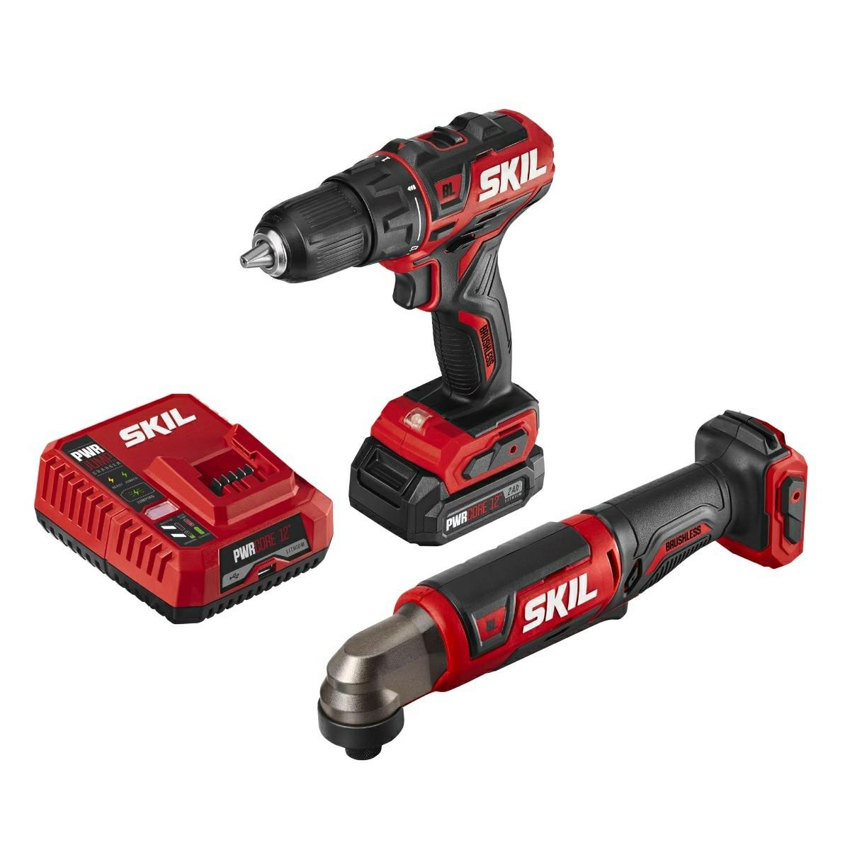 Cb743001 Pwr Core 12 Brushless 12V Drill Driver & Right Angle Impact Driver Kit Combo Kits