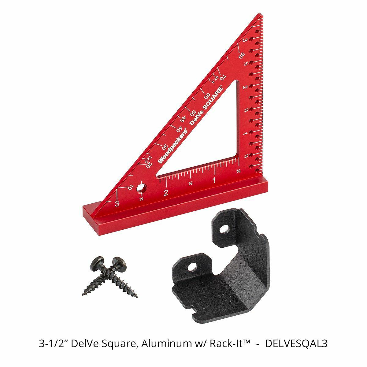 Delvesqal3 Delve Square, 3.5 In. Aluminum + Rack-It Hand Tools