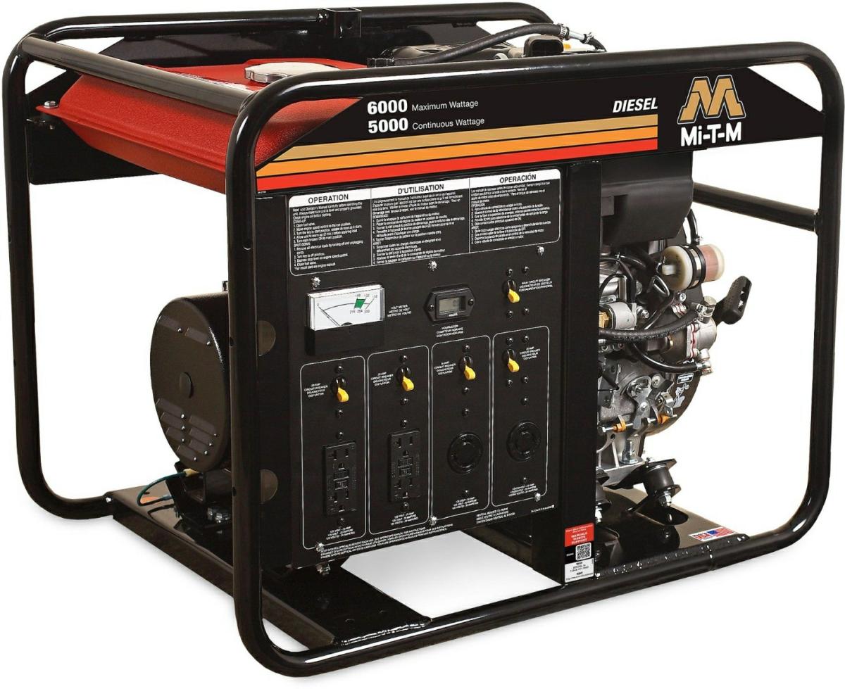 Gen-6000-0Mkd 6000-Watt Diesel Portable Generator Generators