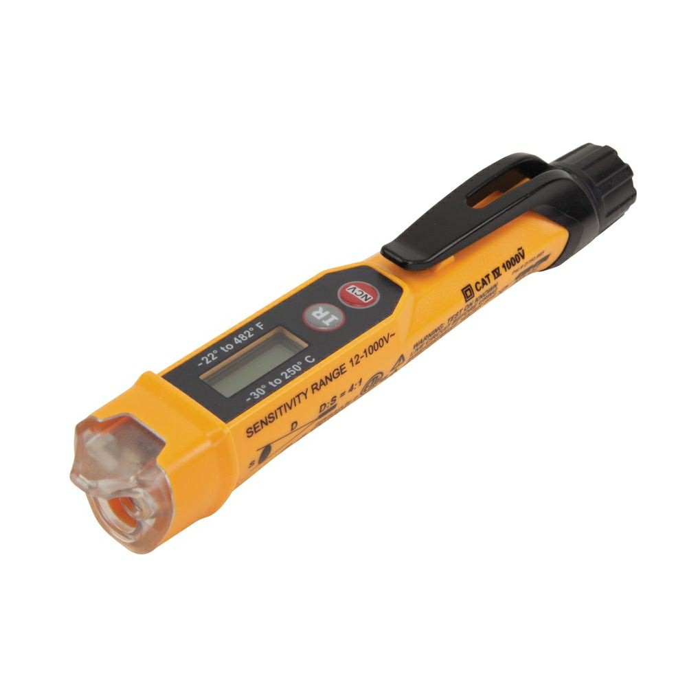 Ncvt-4Ir Non-Contact Voltage Tester Pen, 12-1000 Ac V With Infrared Thermometer Electronics & Instruments