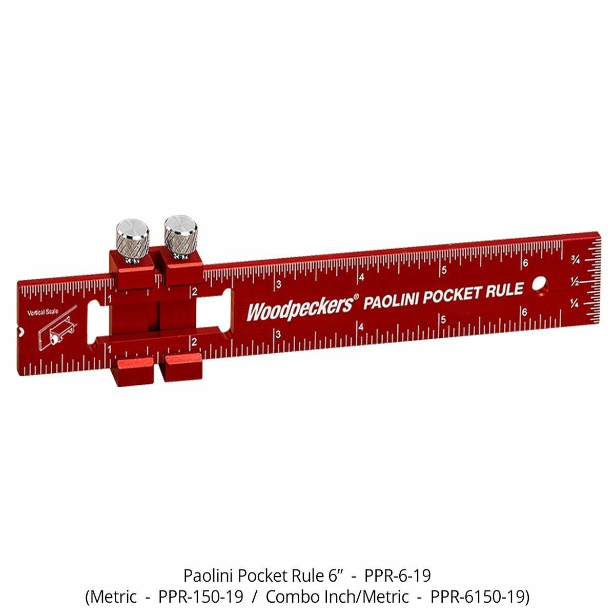 Ppr-6-19 Paolini Pocket Rule, 6″ Aluminum Hand Tools