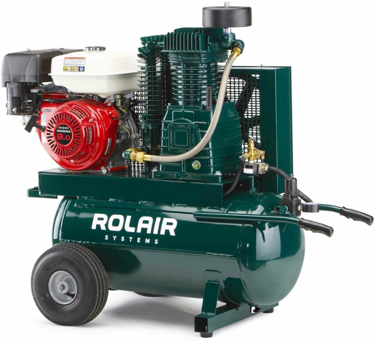 Rolair 8230Hk30-0001 8Hp Honda Powered Gas Compressor Nailers