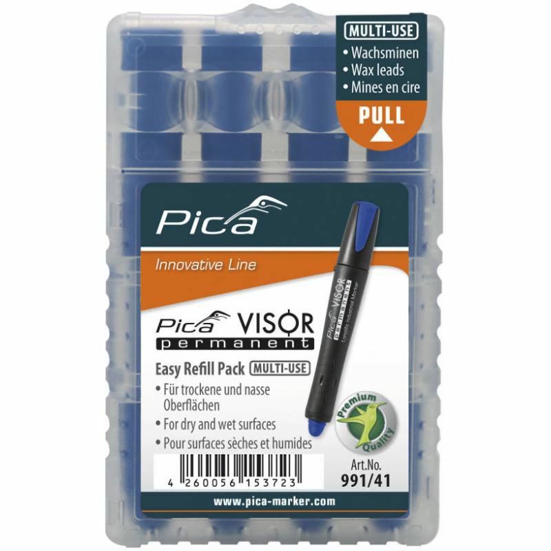 991/41 Visor Luminescent Permanent Marker Refill, Blue (4-Pack) Hand Tools